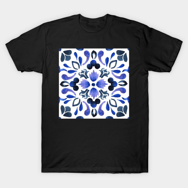 Floral ornament. Watercolor T-Shirt by Olga Berlet